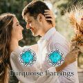 wholesale 925 Sterling Silver Round Turquoise Stud Earrings for Women Boho Style Native American Inspired s 48x36mm-0-5