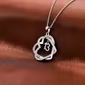 TOUPOP Sterling Silver Stone Heart Pendant Necklace Gifts For Her-0-3