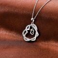 TOUPOP Sterling Silver Stone Heart Pendant Necklace Gifts For Her-0-3