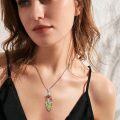 wholesale Sterling Silver Mushroom Necklace with Snail Pendant Gift for Women-0-51