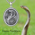 wholesale 925 Sterling Silver Cobra Snake Pendant Necklace-0-3