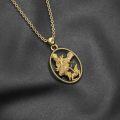 wholesale 14K Gold Angel Warrior Pendant Necklace with Chain-0-3