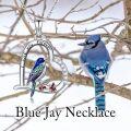 wholesale 925 Sterling Silver Heart-Shaped Red and Blue Bird Pendant Necklace - I Love You Forever Memory Keepsake s for Women-0-4