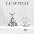 wholesale 925 Sterling Silver Triquetra Pendant Necklaces Norse Runes s for Men and Women-0-2