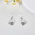 wholesale 925 Sterling Silver Soccer Ball Heart Earrings for Women Jewelry-0-3