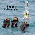 wholesale 925 Sterling Silver Topaz Otter Charm Bead - 11.2x15mm Sparkling Zircon Jewelry for Bracelets-0-1
