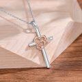 wholesale S925 Sterling Silver Hypoallergenic Heart Cross Stethoscope Necklace for Nurses Doctors-0-2