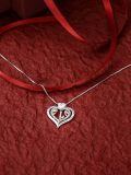 TOUPOP Sterling Silver & Rose A-Z Initial Pendant Necklace-0-4