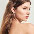 wholesale 925 Sterling Silver Owl Blue Enamel Floral Twist Rope Hoop Earrings For Women-0-1