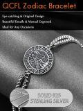 wholesale 925 Sterling Silver Vintage Style Horoscope Sign Charm Chain Link Bracelet for Men (Capricorn)-0-3