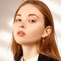 wholesale 925 Sterling Silver Birthstone Cross Dangle Earrings for Women-0-5