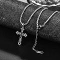 wholesale 925 Sterling Silver Celtic Knot Cross Crucifix Pendant Necklace  for Men & Women-0-1