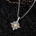 wholesale 925 Sterling Silver Viking Vegvisir Compass Rune Pendant Necklace Oxidized Two Tone Finish-0-3