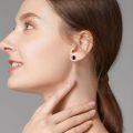 wholesale 925 Sterling Silver Round Black Onyx Stud Earrings 6mm-0-4