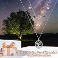 wholesale 925 Sterling Silver Star & Tree of Life Pendant Double-Layered Chain Adjustable Necklaces - Gifts for Her Mothers' Day Birthdays-0-4