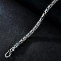 wholesale 925 Sterling Silver Matte Braided Mens Boys Bracelet 8 Long 6-4 mm Width-0-2