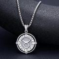 wholesale Sterling Silver Stone Zodiac Necklace 12 Constellation Horoscope Pendant-0-27