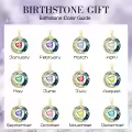 TOUPOP Sterling Silver Blue Crystal Birthstone Moon Star Pendant Necklace-0-4