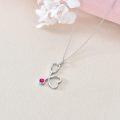 wholesale 925 Sterling Silver Clear Birthstone Heart Stethoscope Pendant Necklace for Nurse-0-2