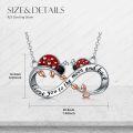 wholesale 925 Sterling Silver Infinity Love You to the Moon and Back Ladybug Pendant Necklace-0-3