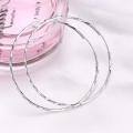 wholesale 925 Sterling Silver Hammered Texture Large Hoops 34g - Diameter 68-70 mm for Women-0-12