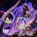 wholesale 925 Sterling Silver Octopus Hoop Earrings Wholesale With Selfie Pose-0-4