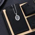 wholesale 925 Sterling Silver Saint Christopher Protect Us Oval Medal Pendant Necklace for Men & Women-0-2