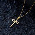 wholesale 14K Gold Infinity Cross CZ Pendant Necklace Religious s for Women-0-5