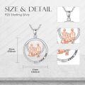 wholesale 925 Sterling Silver Love You Family Pendant Necklace for Daughter from Dad Mom-0-1