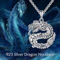 wholesale 925 Sterling Silver Mayan Dragon Pendant Necklace - Hypoallergenic Nickel-Free Jewelry for Men & Women-0-5