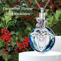 wholesale Sterling Silver Crystal Celtic Knot Heart Ashes Memorial Necklace for Women-0-7