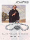wholesale 925 Sterling Silver Saint Peregrine Medal Charm Bracelet with Extender Chain for Men Women - Adjustable Length from 6 to 8 inches-0-5