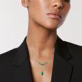 wholesale 925 Sterling Silver Platinum Plated Green Zircon Emerald Cut Drop Pendant Necklace For Women-0-1