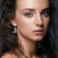 wholesale 925 Sterling Silver Oxidized Cowboy Boot Heart Zircon Drop Earrings-0-1