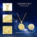 wholesale Gold 925 Sterling Silver Pisces Zodiac Sign Pendant Necklace for Women-0-4