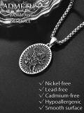 wholesale 925 Sterling Silver Zodiacl Bodhisattva Pendant Necklace  Buddha Talisman Protection Jewelry for Men with 24+2 mm Round Chain-0-4