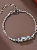 TOUPOP Sterling Silver Abalone Shell Cremation Jewelry Bracelet-0-4
