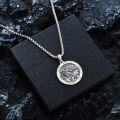 wholesale 925 Sterling Silver Saint Michael Pendant Necklace for Men Women Protection  45cm Chain Length-0-4