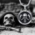 wholesale 925 Sterling Silver Skull Pendant Memento Mori Necklace - Gothic Jewelry for Men & Women -0-3