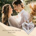 TOUPOP Sterling Silver Heart Initial A-Z Letter Pendant Necklace-0-2