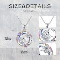 wholesale 925 Sterling Silver Hedgehog Pendant Necklace with Crystal Stone and Snowflake Charm - Gifts for Mom & Daughter on Mothers' Day or Birthdays-0-3