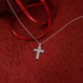 wholesale Sterling Silver Abalone Shell Cross Necklace Christian Gift for Women-0-2