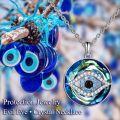 wholesale 925 Sterling Silver Blue Crystal Evil Eye Pendant Necklaces for Women - Protection & Good Luck s-0-1