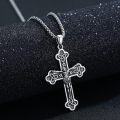 wholesale 925 Sterling Silver Crucifix Cross Pendant Necklaces with Jesus Christ Charm Christian Gifts for Men/Women-0-1