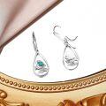 wholesale 925 Sterling Silver Teardrop Turquoise Bird Drop Earrings for Women Gifts-0-3