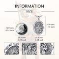 wholesale 925 Sterling Silver St Christopher Travelers Medal Pendant Necklace for Men & Women-0-4