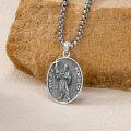 wholesale 925 Sterling Silver Saint Benedict Medal Necklace - Protection & Good Luck Charm Pendant for Men and Women-0-2