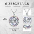 wholesale 925 Sterling Silver Butterfly Pendant Necklaces with Rainbow Stone for Women Girls Mom Wife-0-4
