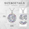 wholesale 925 Sterling Silver Fox Pendant Necklace with Blue Volcano Crystal for Women Girls Mom Wife-0-5