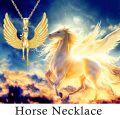 wholesale Gold 925 Sterling Silver Pegasus Winged Horse Charm Pendant Necklace 24 Chain-0-3